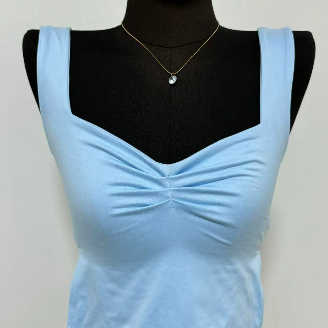 Square-Neck Slit Double-Layer Vest - Image 4
