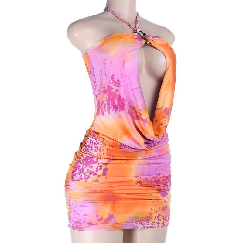 Strapless Cut Out Top Bodycon Sash Mini Skirt 2pcs Set - Image 2