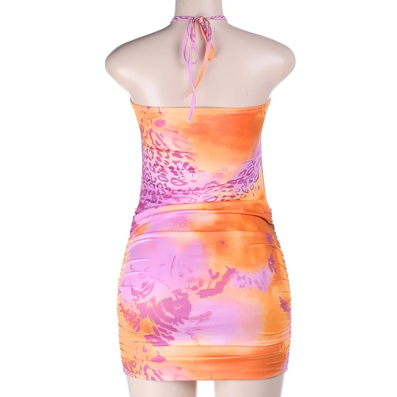 Strapless Cut Out Top Bodycon Sash Mini Skirt 2pcs Set - Image 3