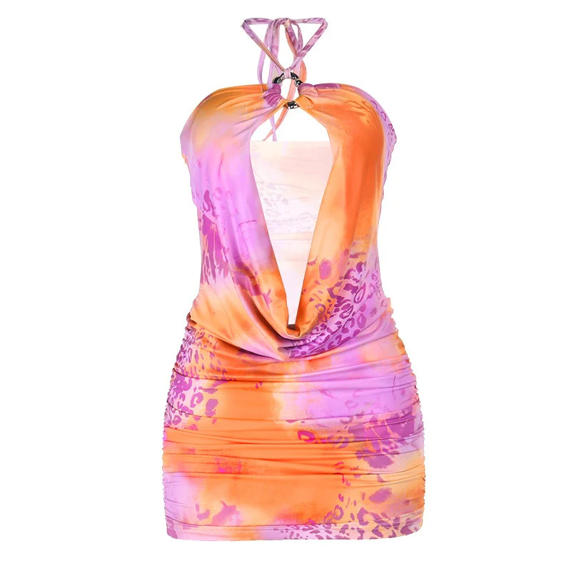 Strapless Cut Out Top Bodycon Sash Mini Skirt 2pcs Set - Image 4