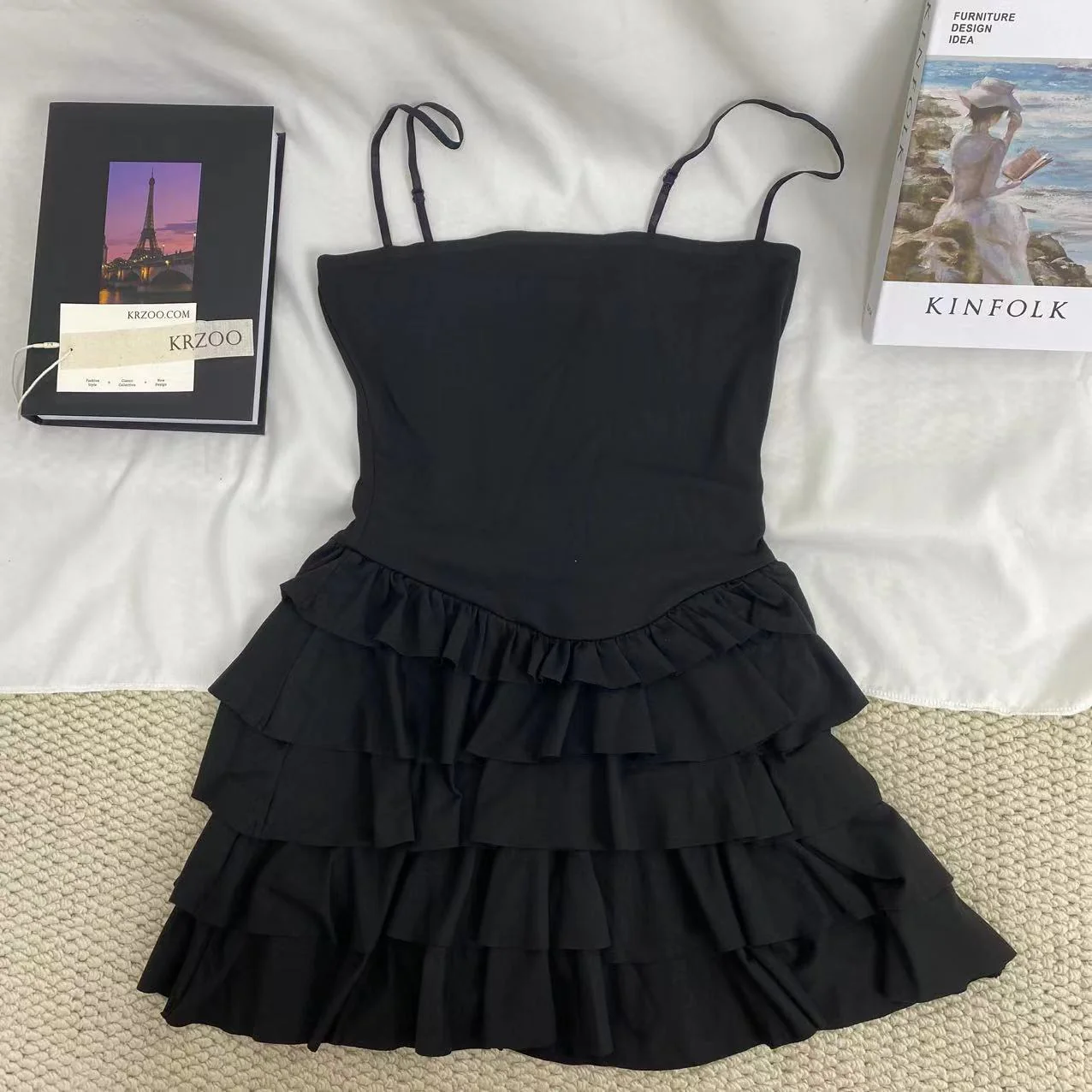 Strappy Ruffled Backless Dress - Image 2