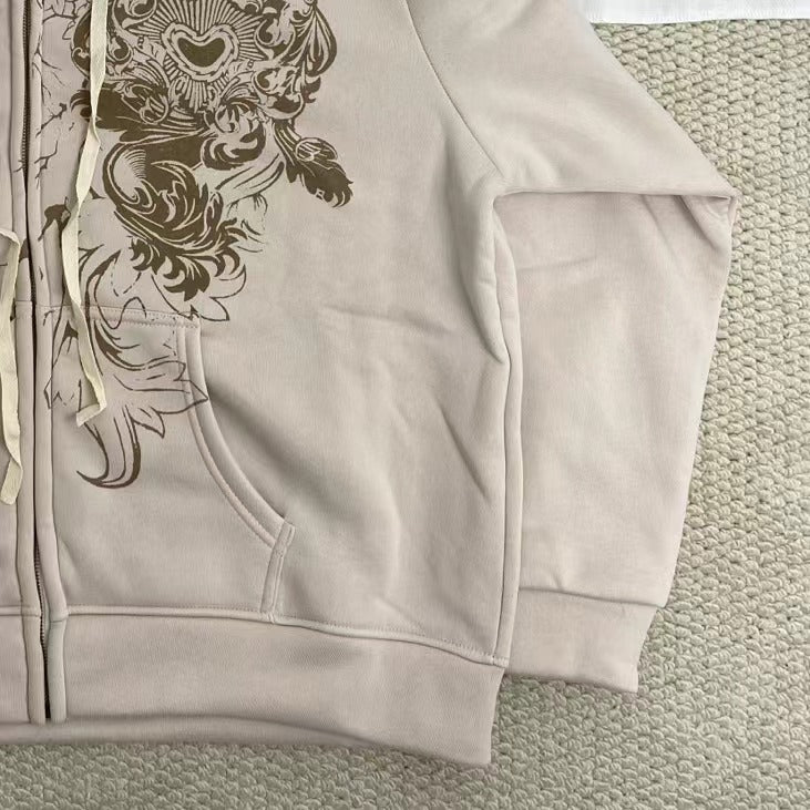 Street Style Printed ip-Up Jacket - Image 5
