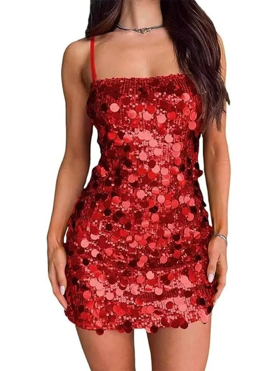 Sultry Hot Girl Sequin Dress - Backless Bodycon for Parties - Image 5