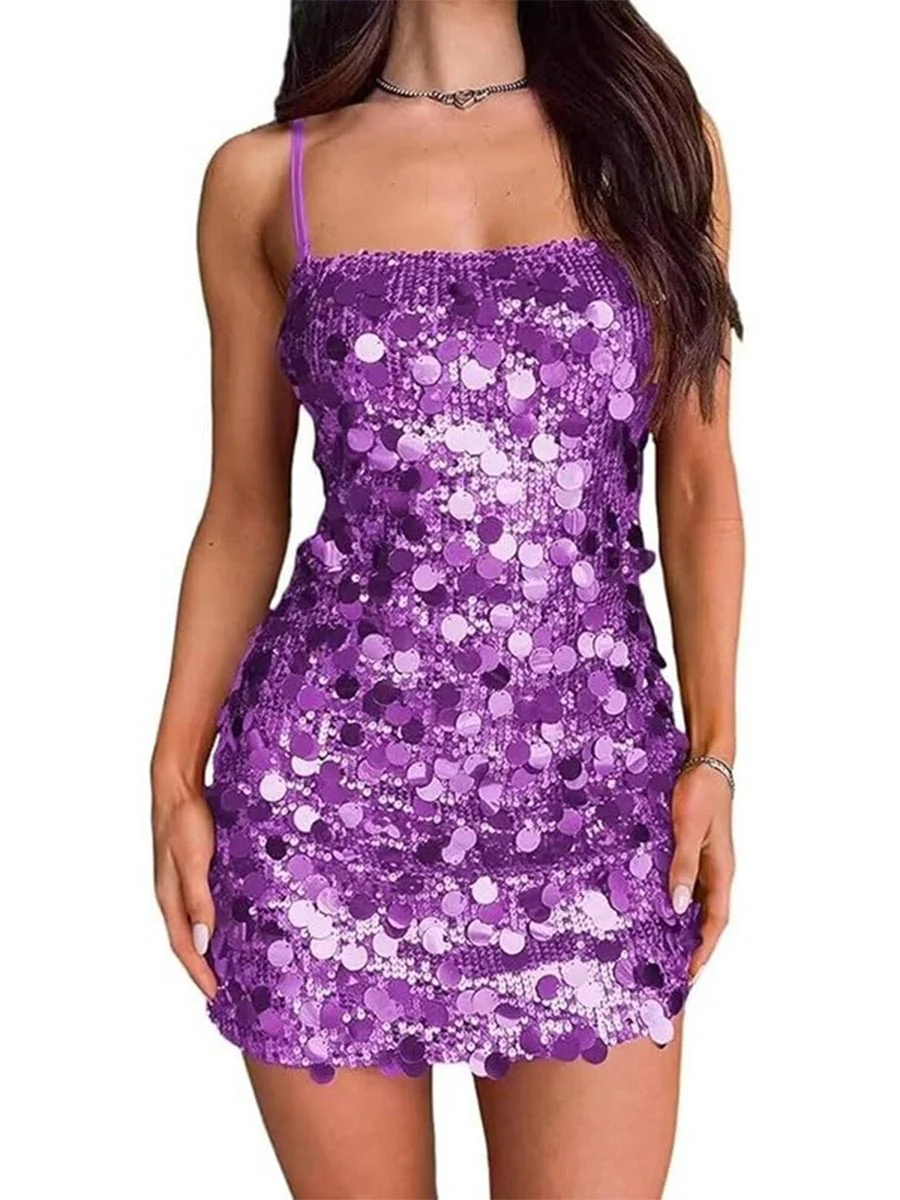 Sultry Hot Girl Sequin Dress - Backless Bodycon for Parties - Image 8