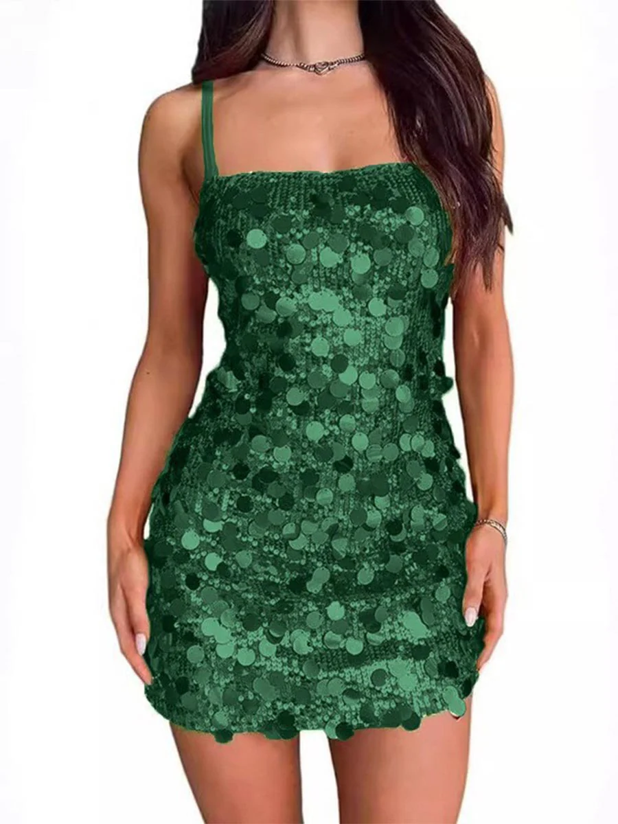 Sultry Hot Girl Sequin Dress - Backless Bodycon for Parties - Image 9