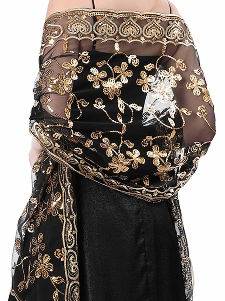 Tassel Party Scarf with Crystal Buckle - Image 2