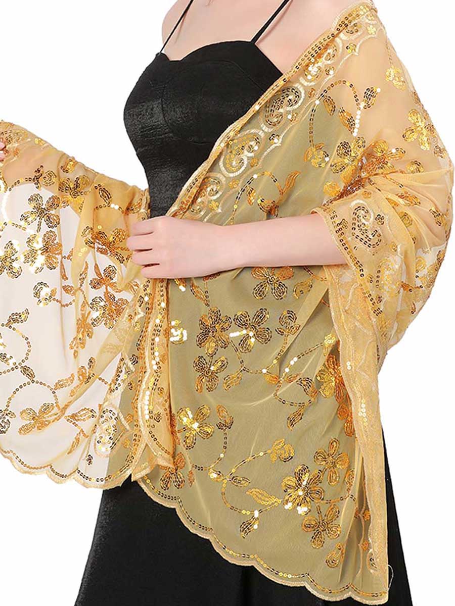 Tassel Party Scarf with Crystal Buckle - Image 3