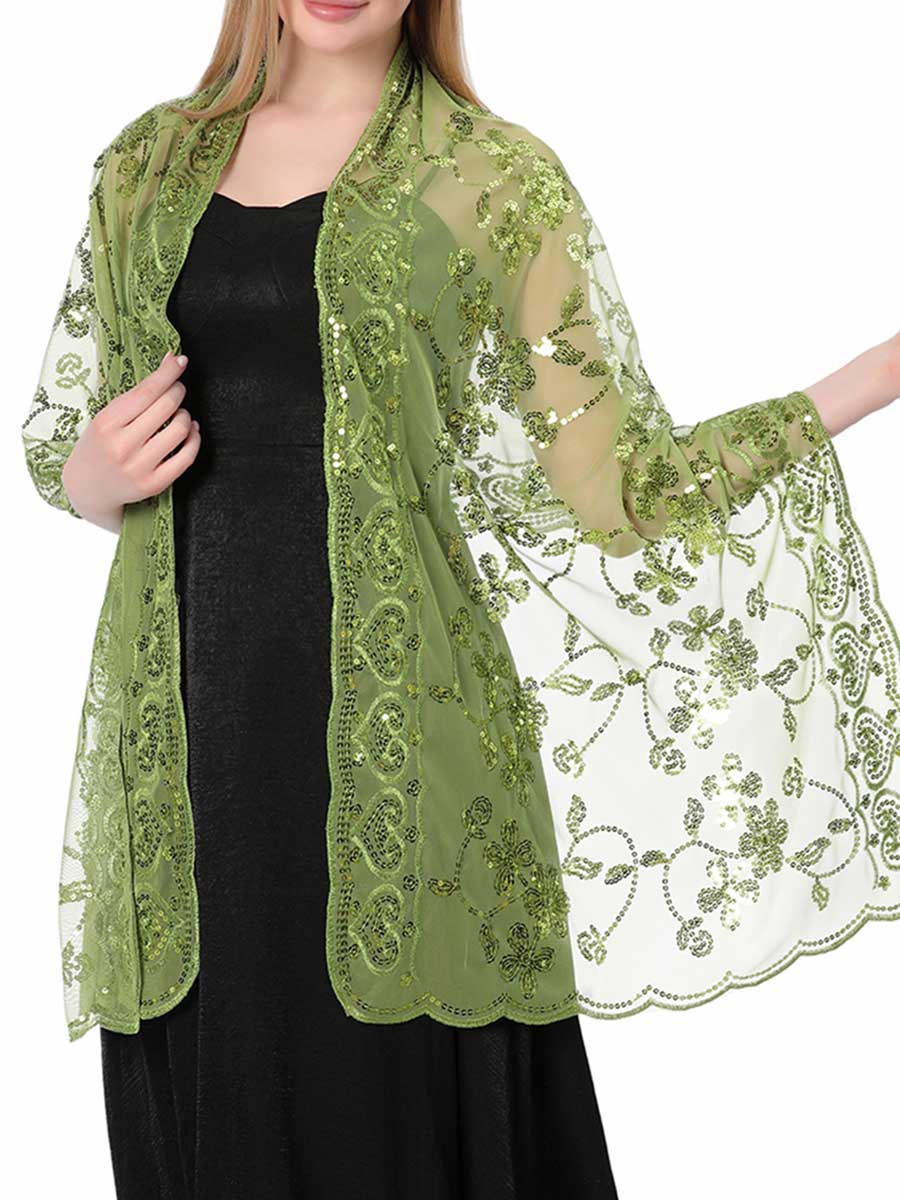 Tassel Party Scarf with Crystal Buckle - Image 4