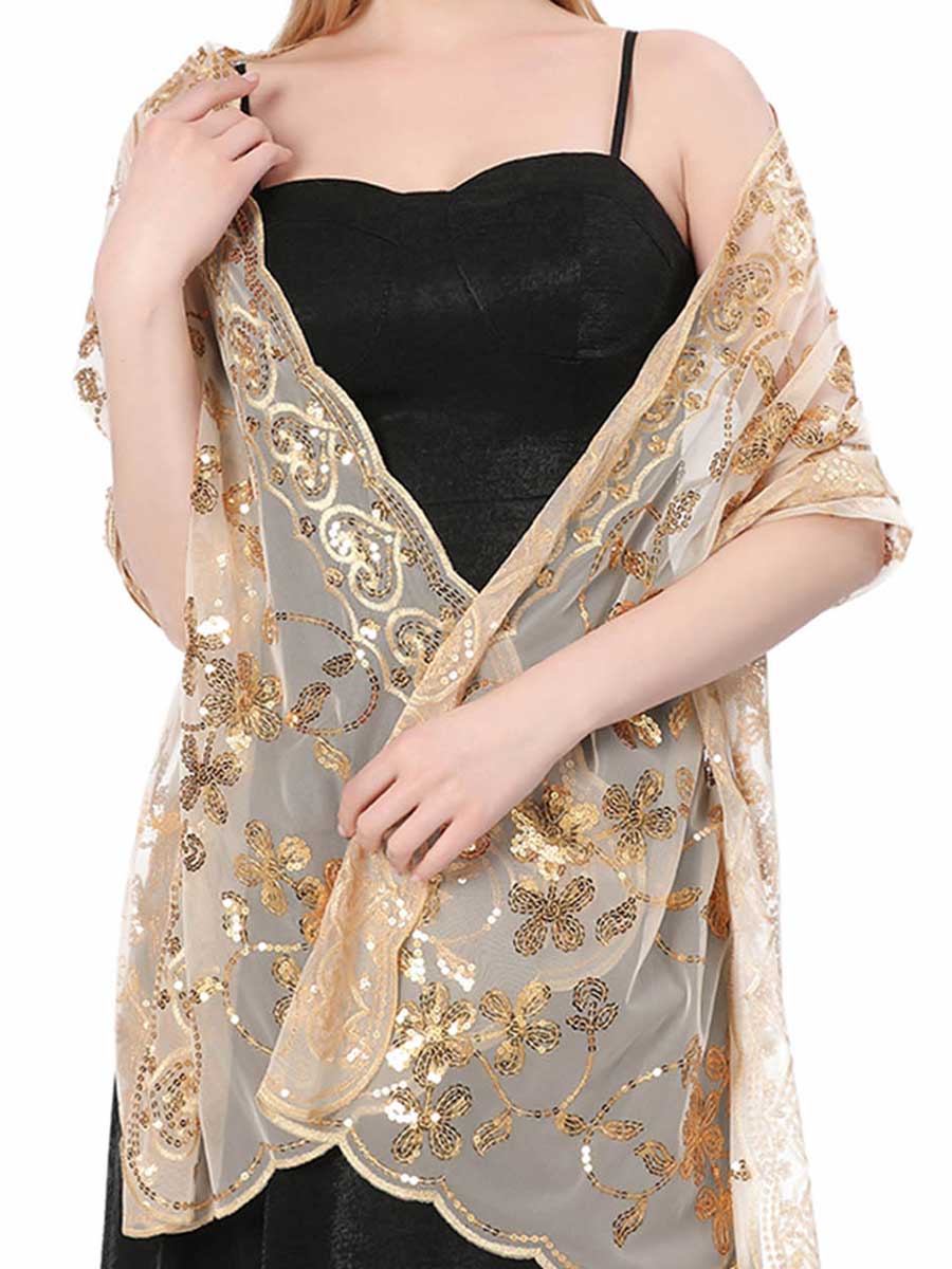 Tassel Party Scarf with Crystal Buckle - Image 5
