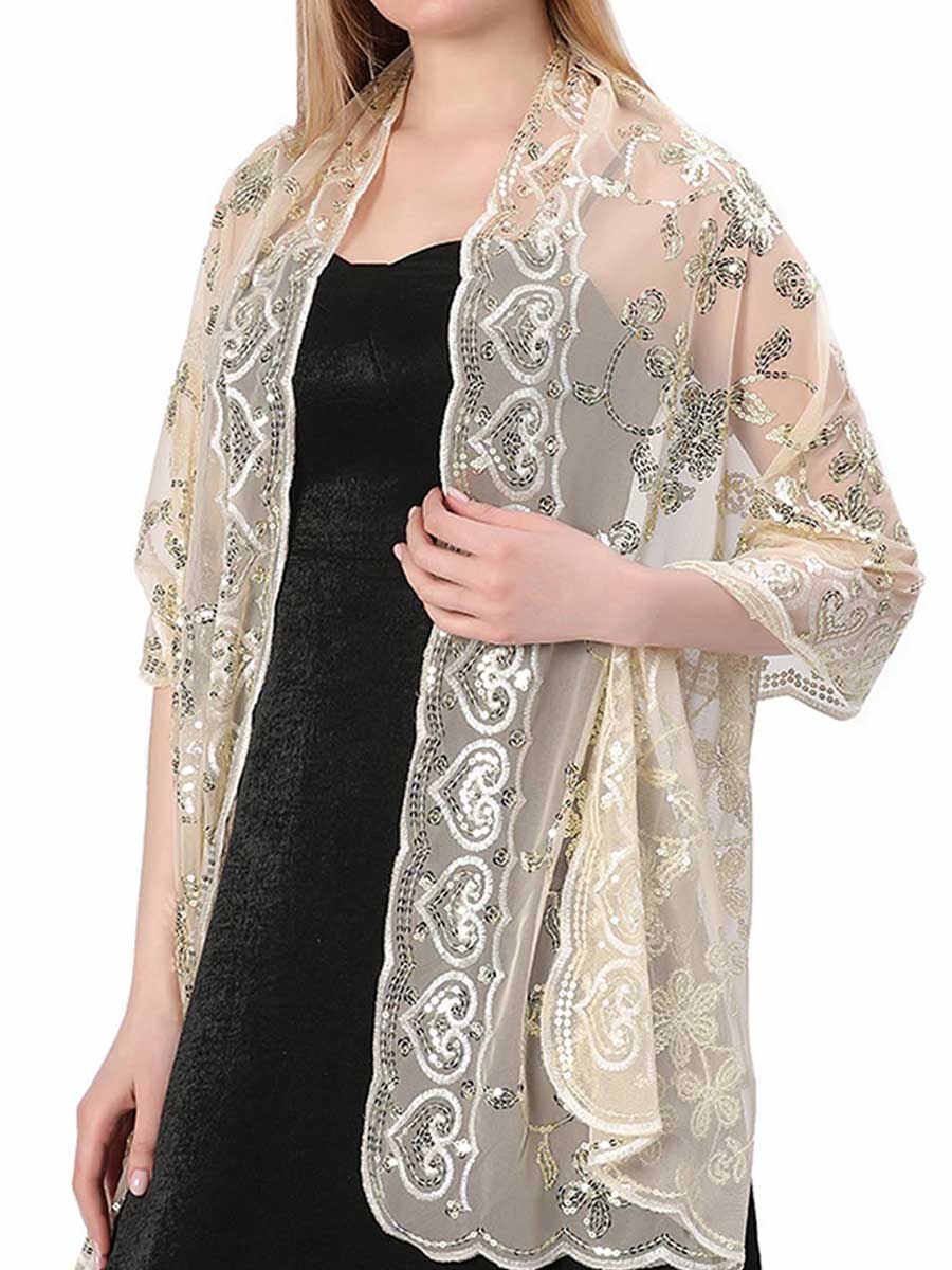 Tassel Party Scarf with Crystal Buckle - Image 6