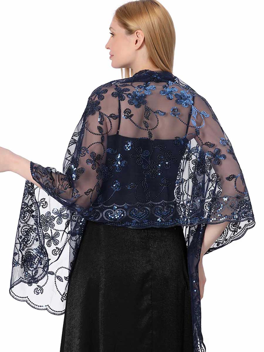 Tassel Party Scarf with Crystal Buckle - Image 7