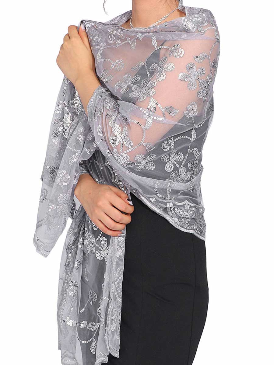 Tassel Party Scarf with Crystal Buckle - Image 8