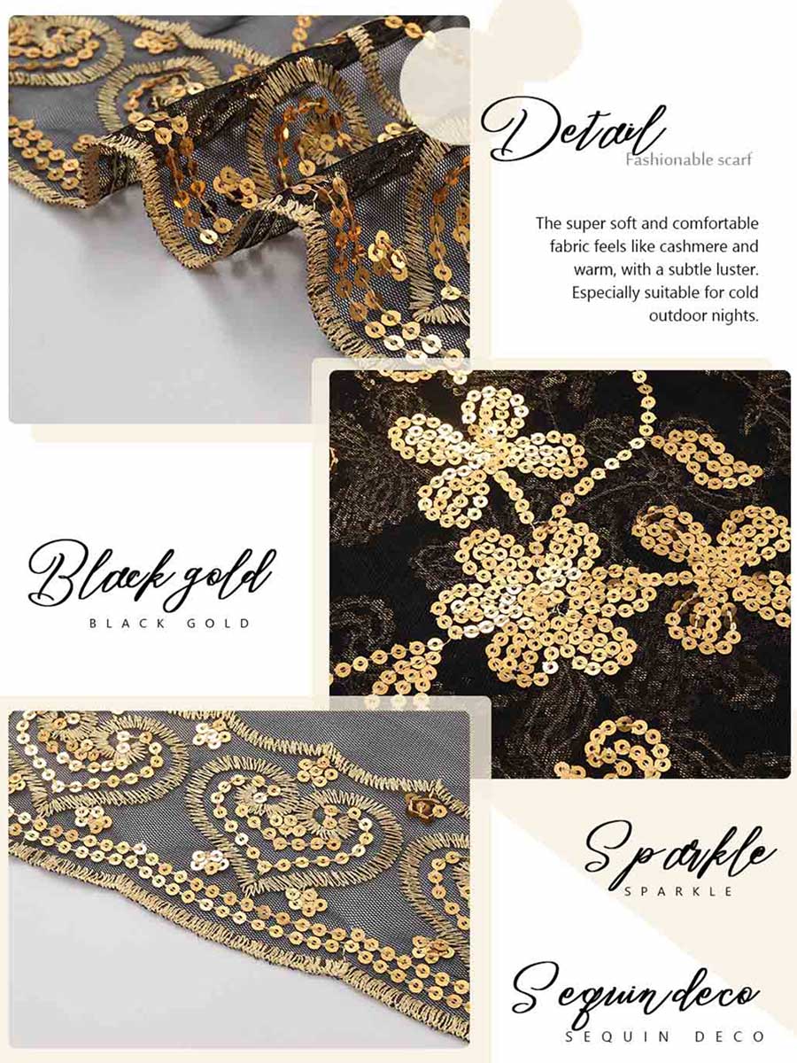 Tassel Party Scarf with Crystal Buckle - Image 9