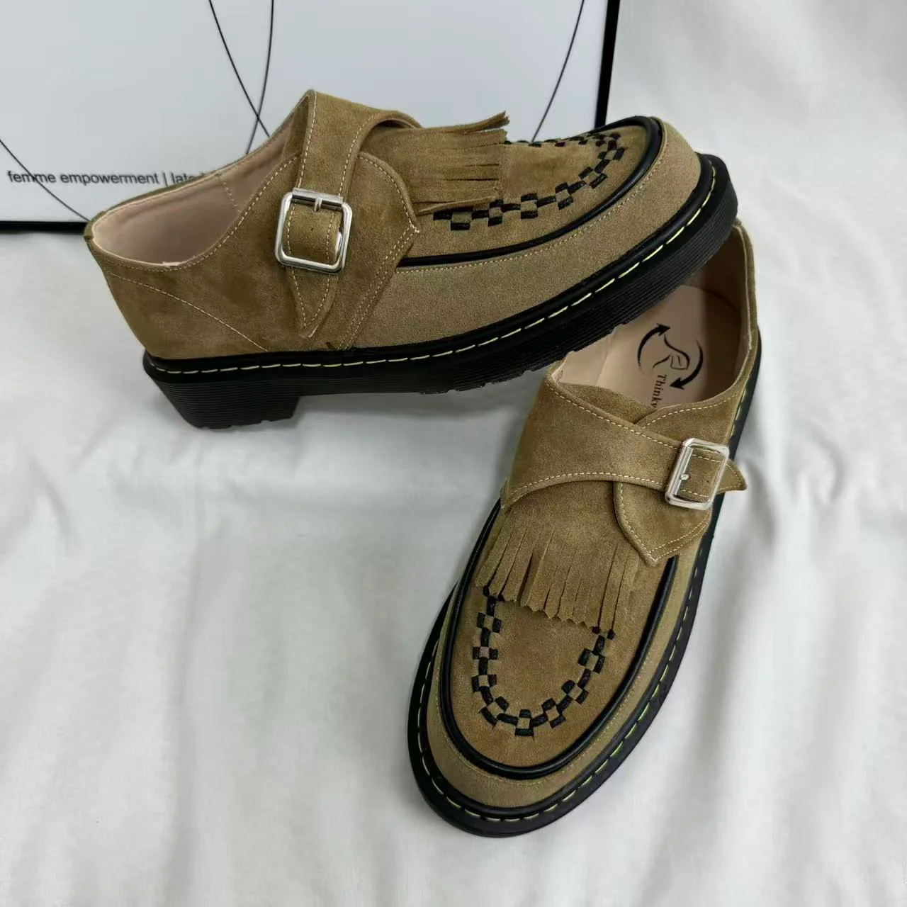 Tasseled Woven Round-Toe Leather Shoes - Image 4