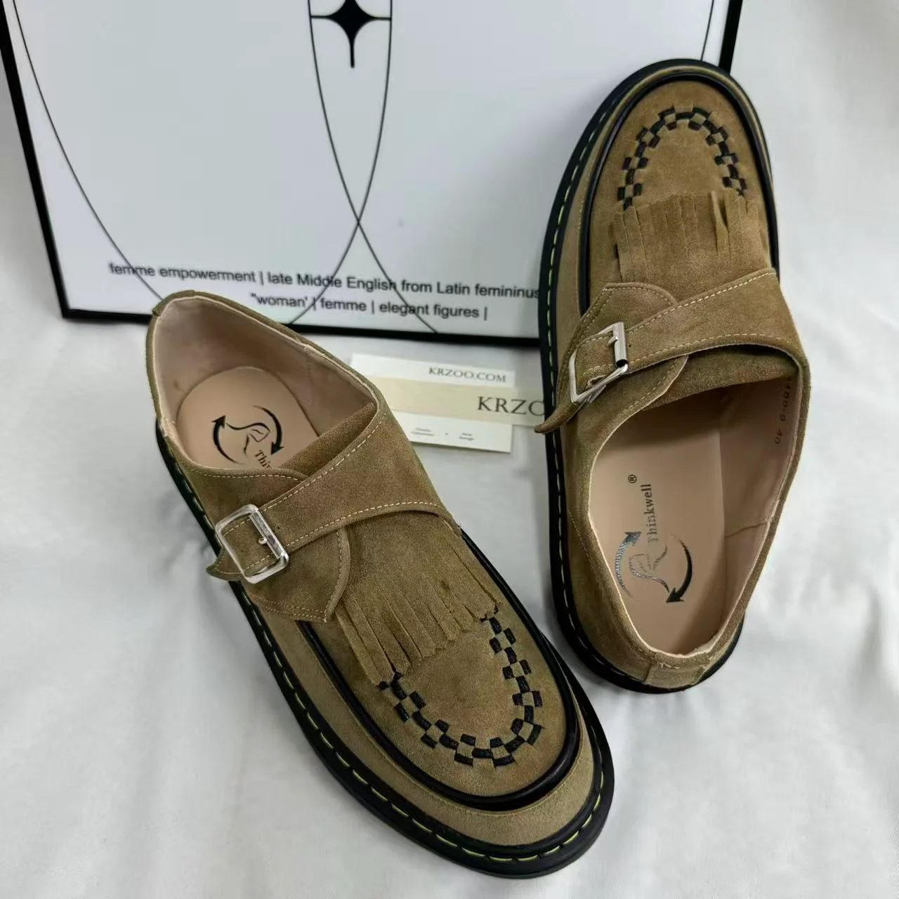 Tasseled Woven Round-Toe Leather Shoes - Image 6