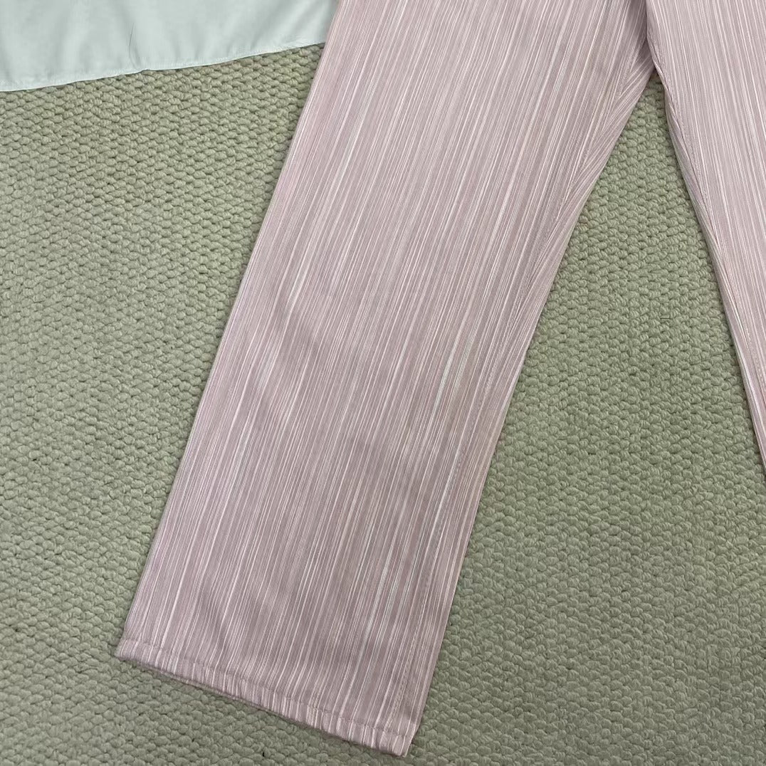 Textured Pink Denim Jeans - Image 6