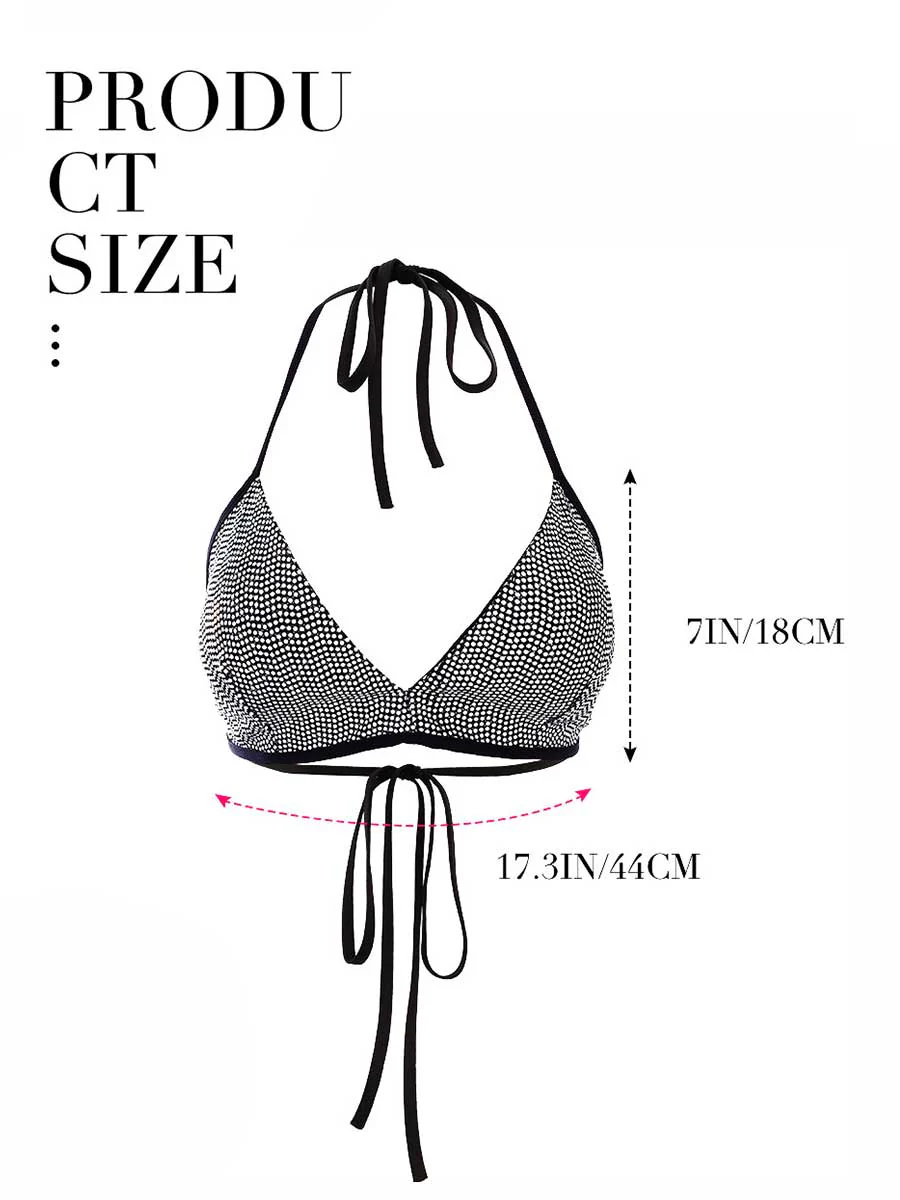 Thin-Strap Silver Sequin Bra - Image 6