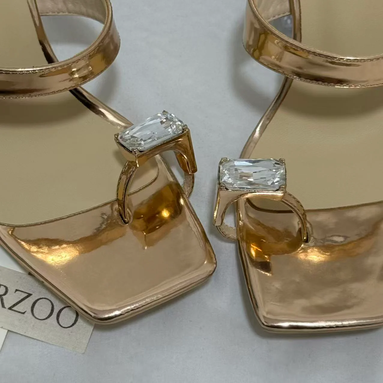 Transparent Rhinestone Wedge Heels - Image 5