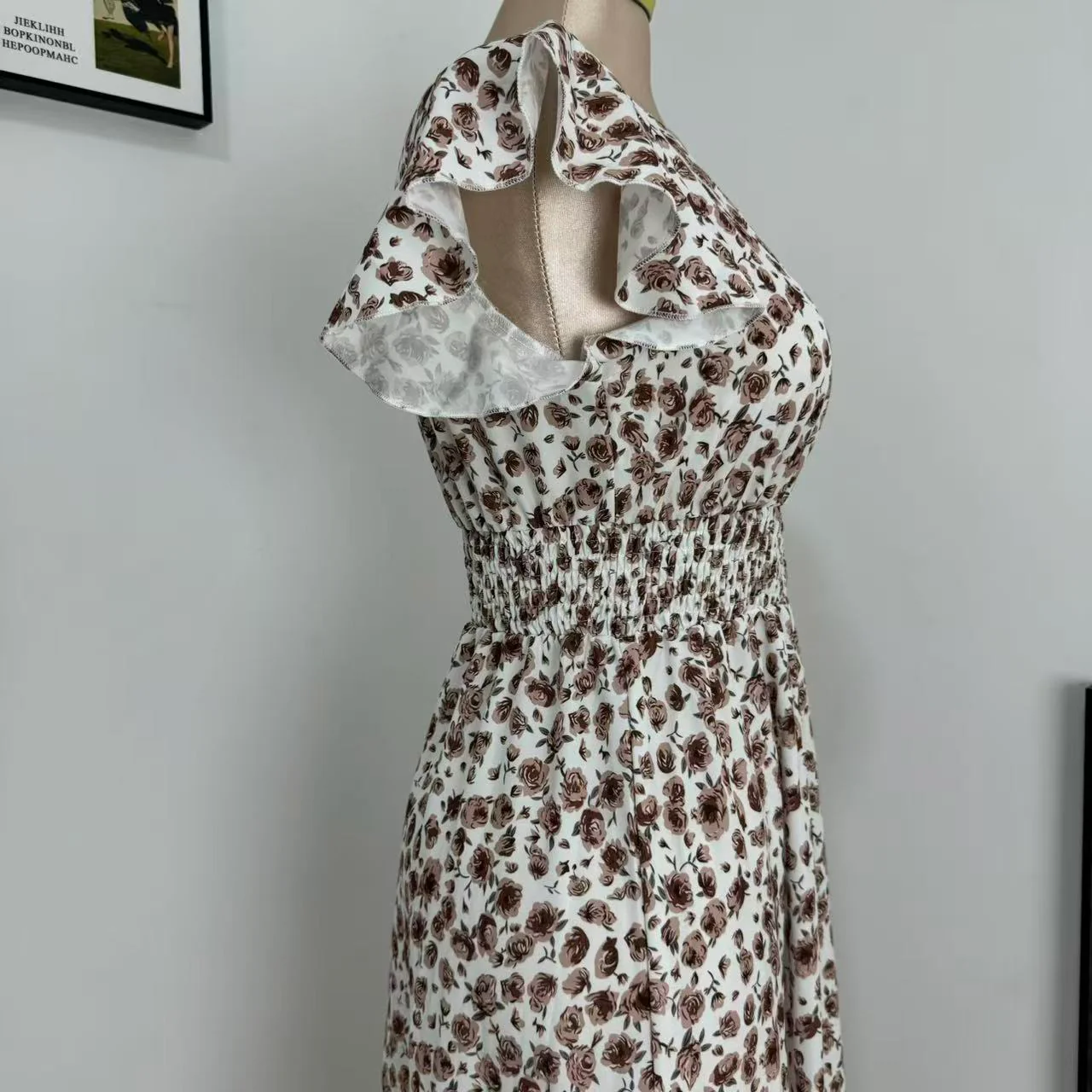 V-Neck Floral Print Dress - Image 6