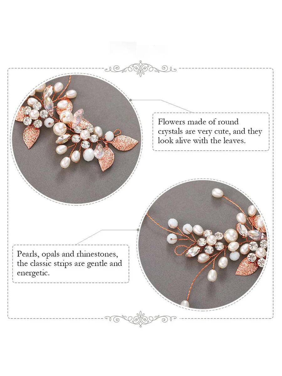 Vine Pearl Leaf Wedding Hair Accessories - Image 3