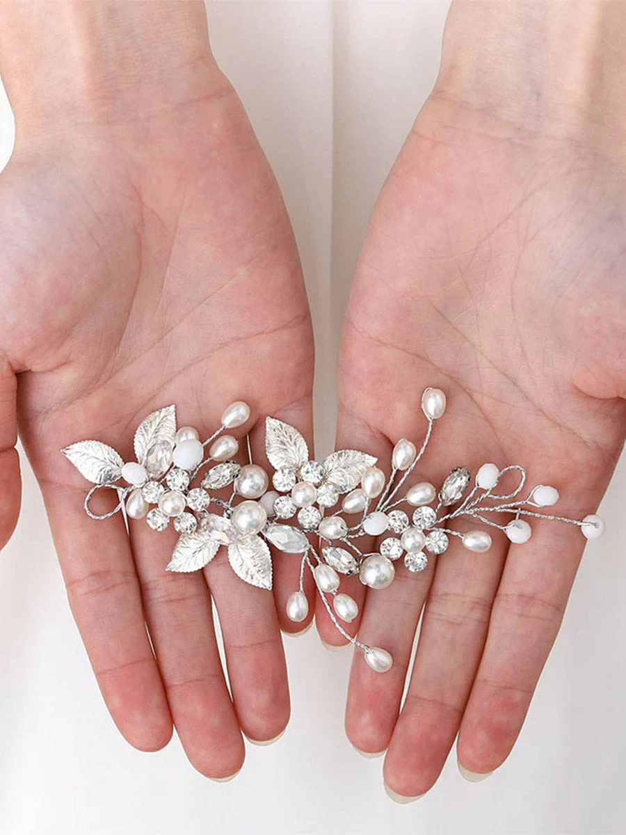 Vine Pearl Leaf Wedding Hair Accessories - Image 5