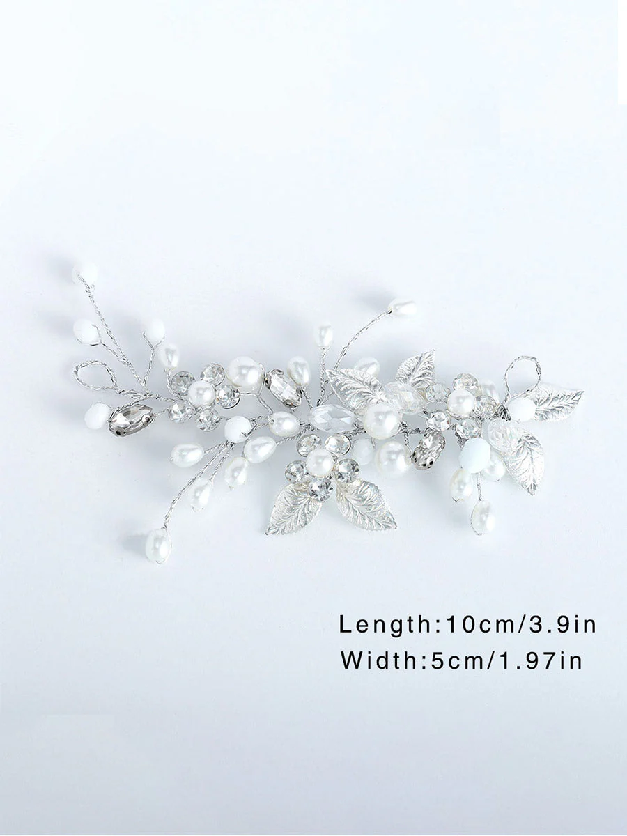 Vine Pearl Leaf Wedding Hair Accessories - Image 6