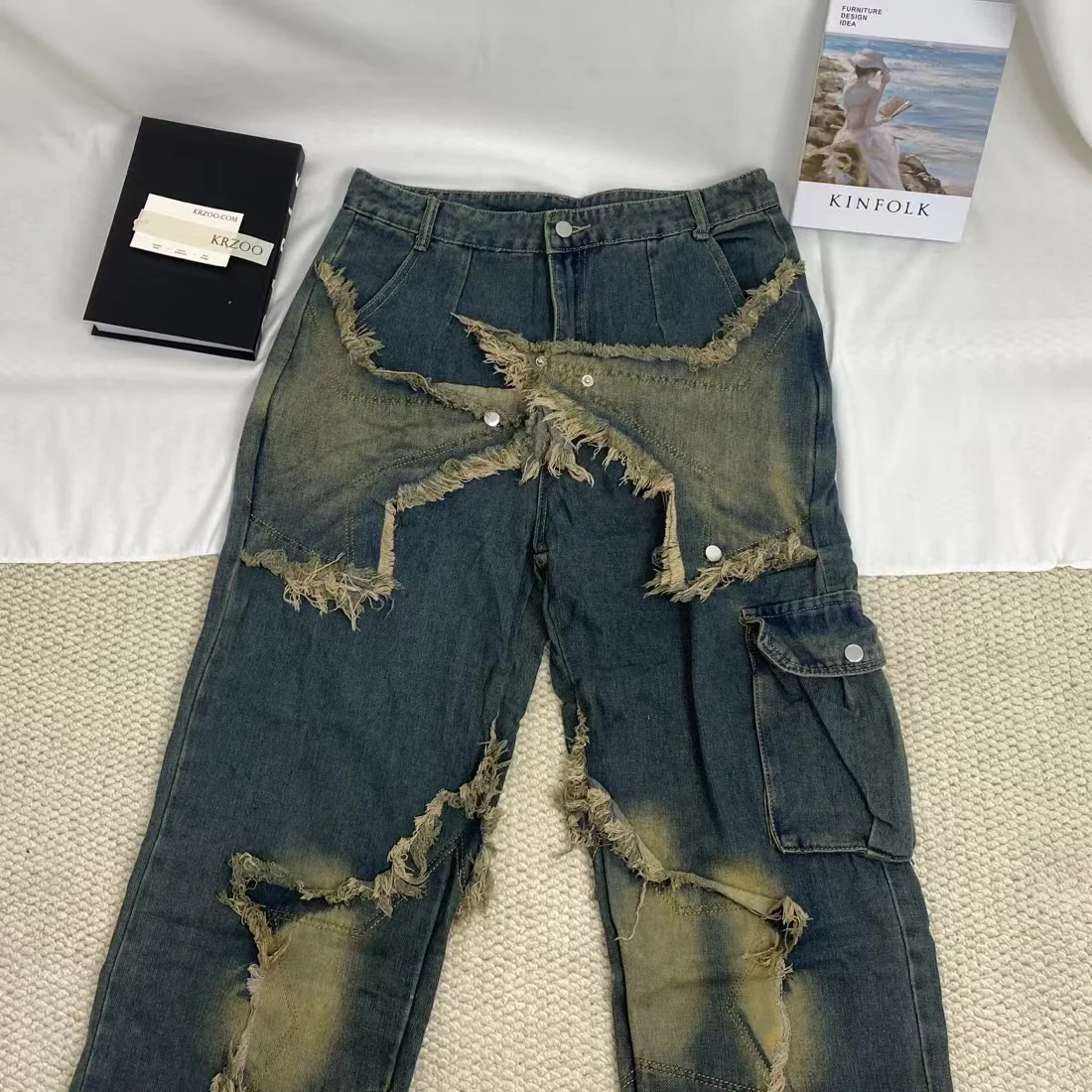 Vintage Five-Pointed Star Jeans - Image 3