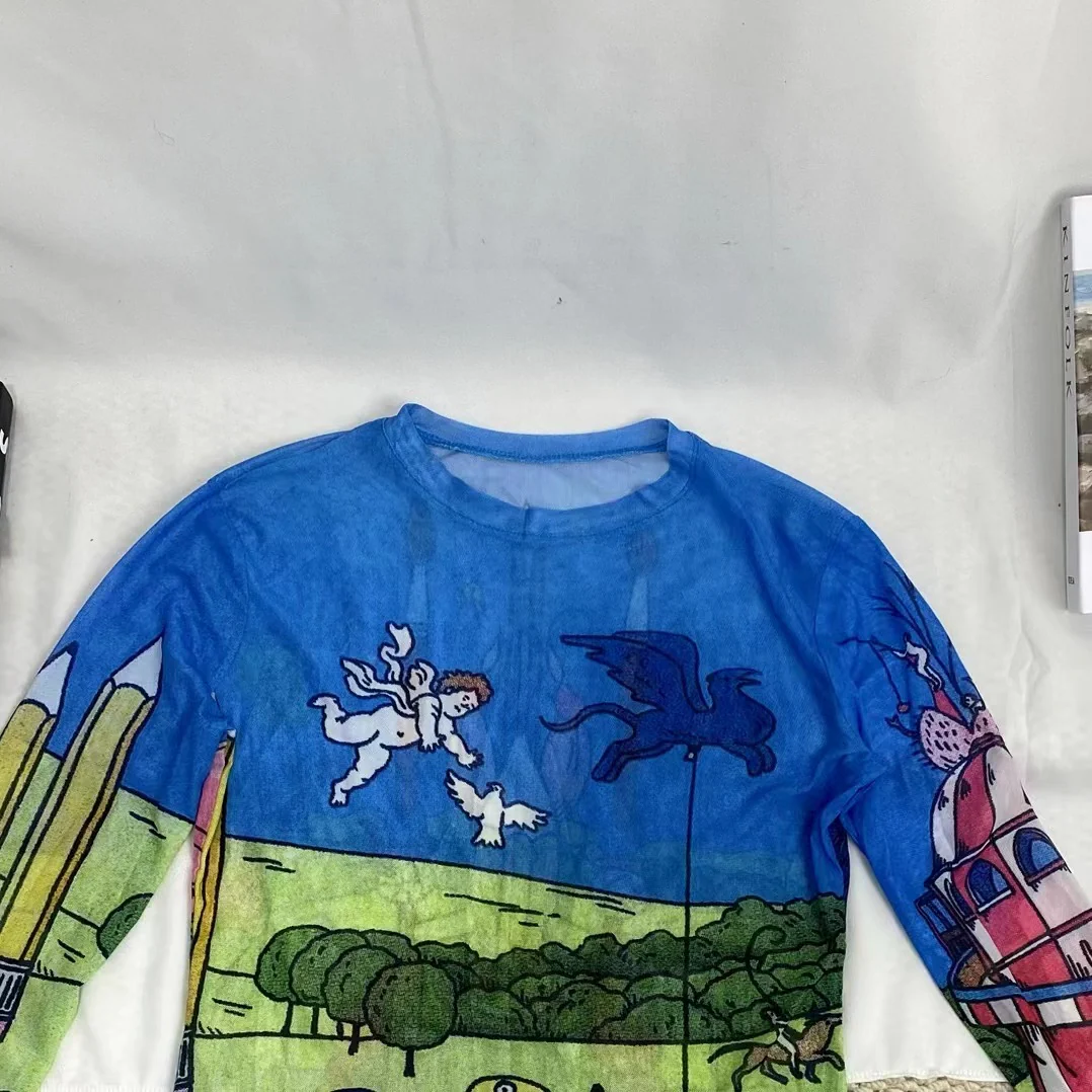 Vintage Printed Long-Sleeved T-Shirt - Image 3