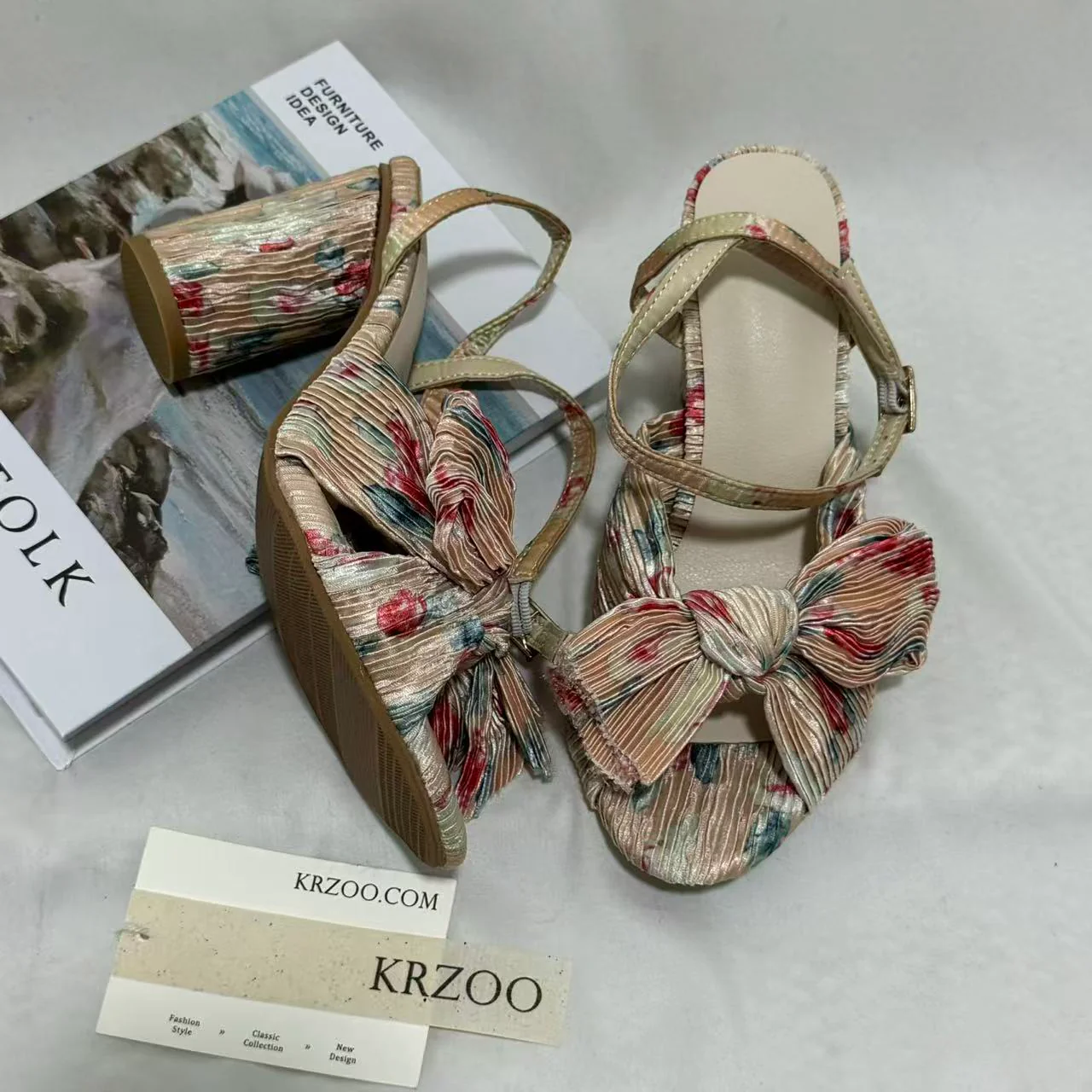 Vintage-Style Silk Shoes With Bows