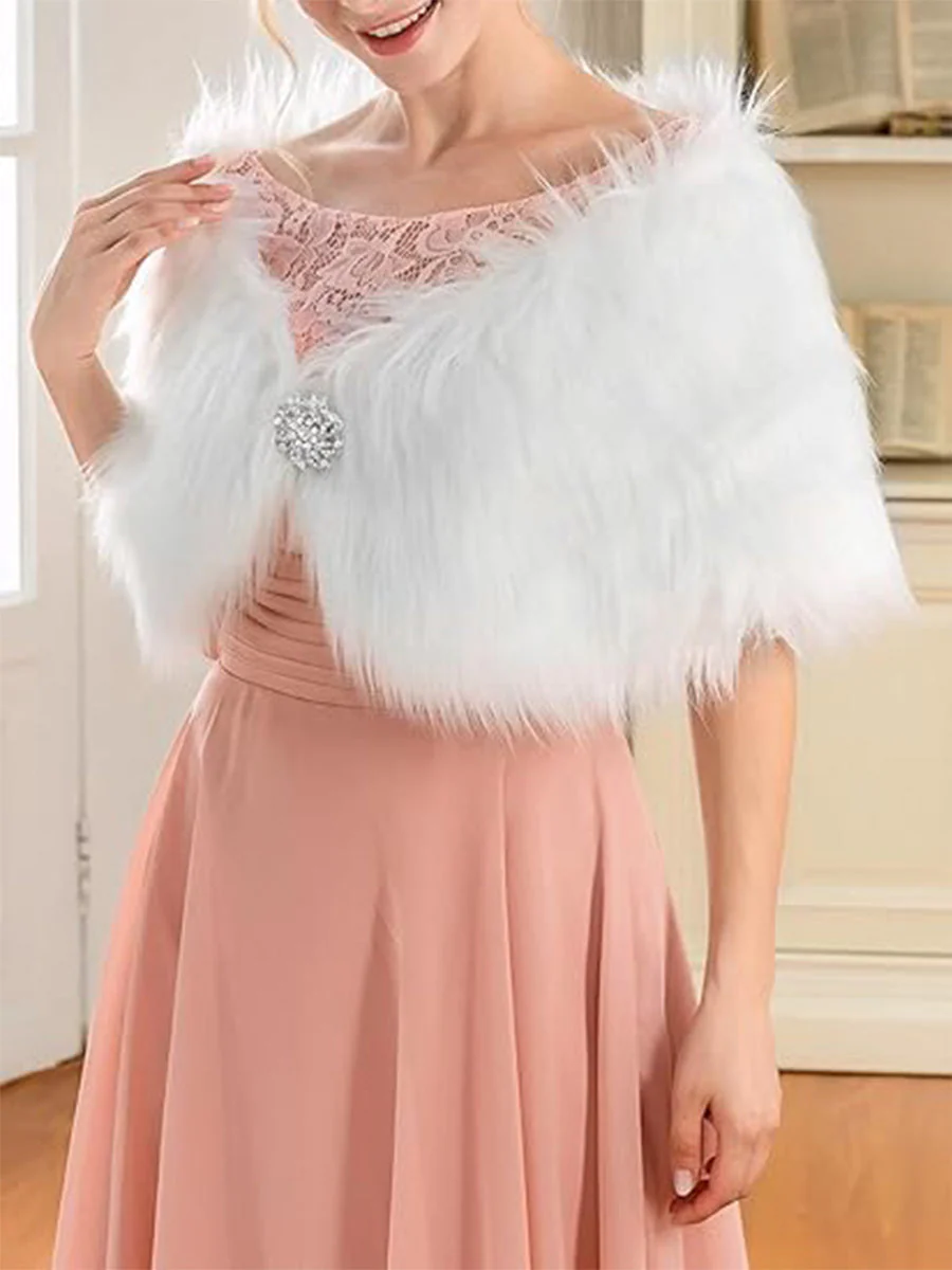 Winter Faux Fur Shawl - Image 2