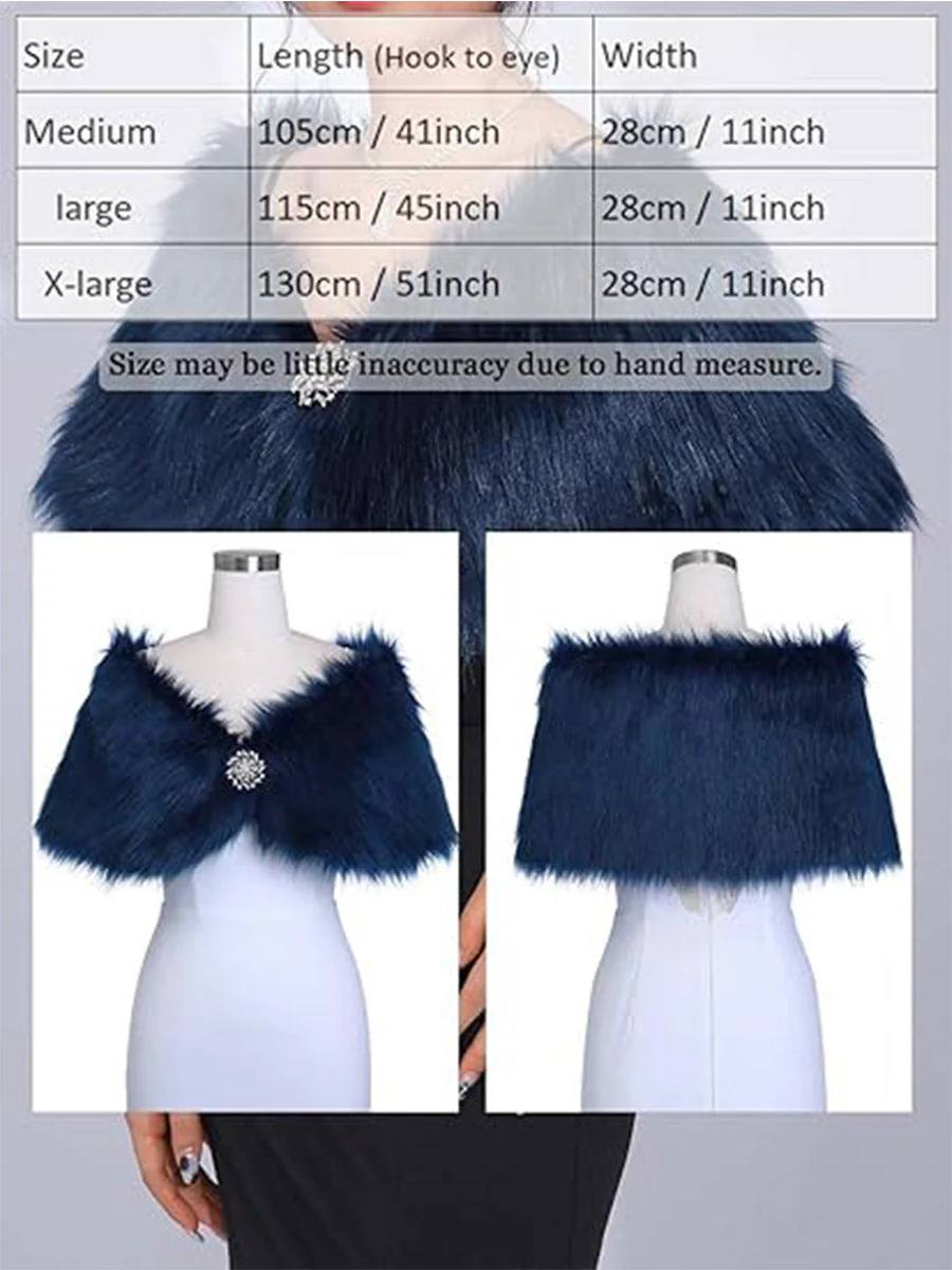 Winter Faux Fur Shawl - Image 6