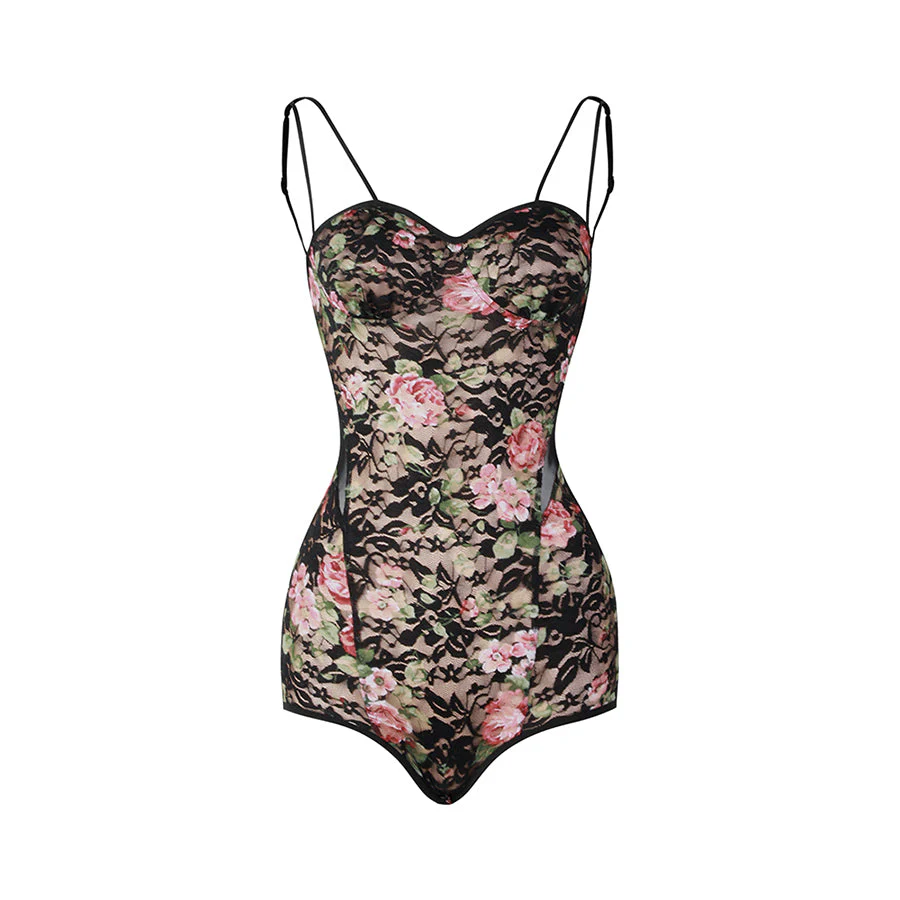 Women's Backless Lace Dance Tops Bodysuit LeotarPractice DanceWear - Image 3