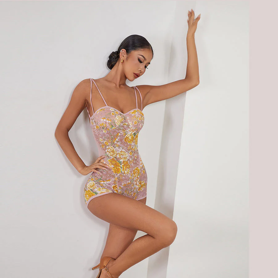 Women's Backless Lace Dance Tops Bodysuit LeotarPractice DanceWear - Image 5