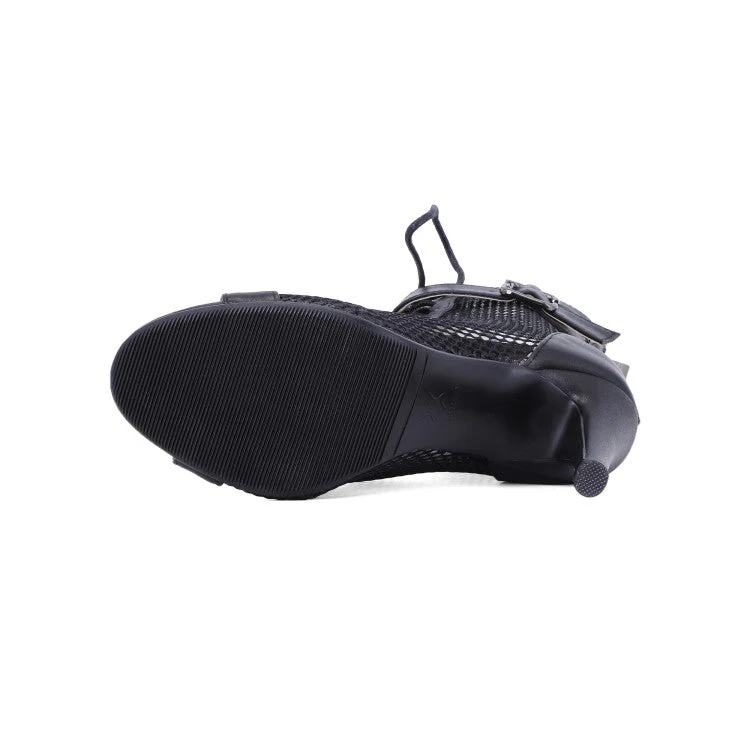 Women's Black 7.5cm/10cm Heels Dance Boots JazSalsa Street Sole Dancing Shoes - Image 4