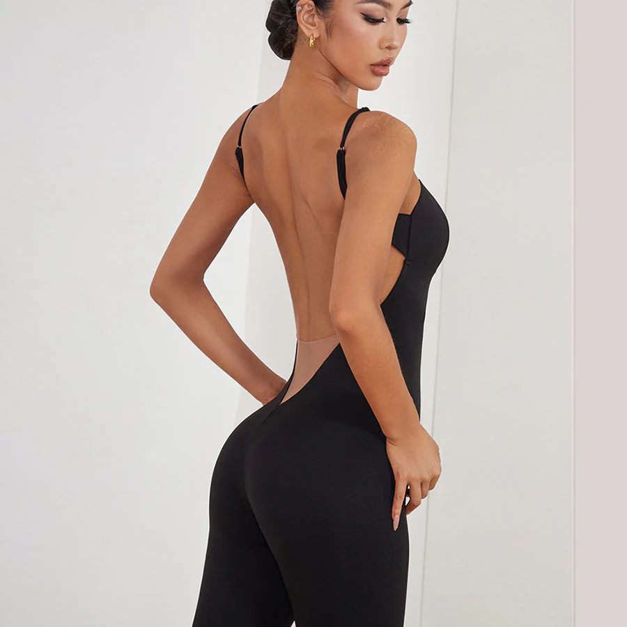 Women's Black Dance Tops Bodysuit LeotarPractice DanceWear - Image 7