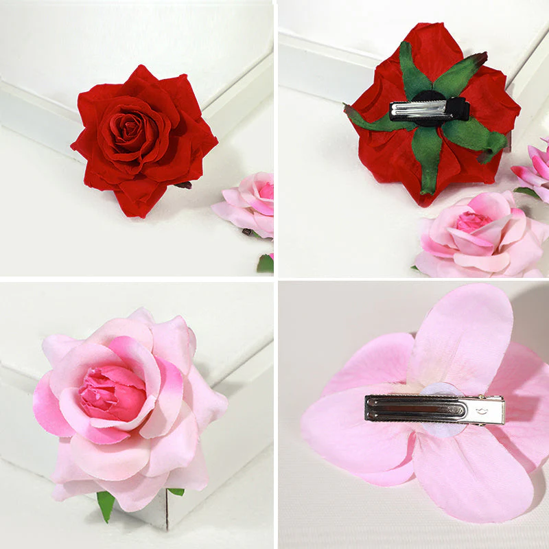 Women's Flower Duckbill Clip Latin Dance Training Clothes Accessories - Image 8