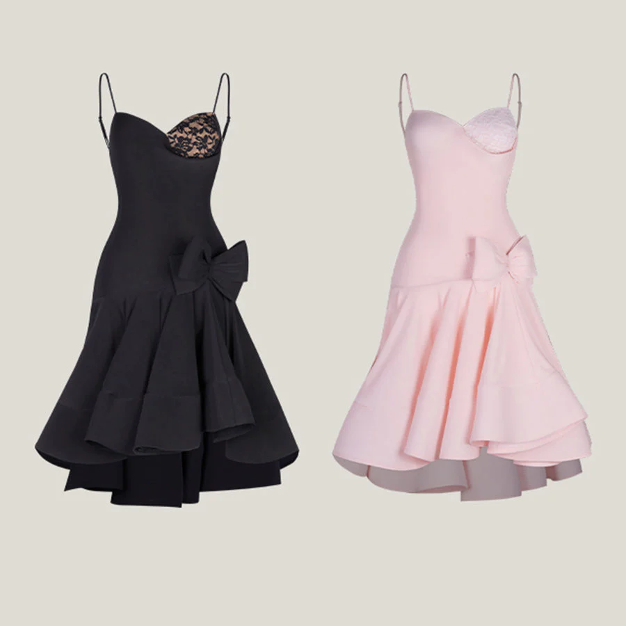 Women's Halter Backless Dance Dress DanceWear Training Performance Dress - Image 12