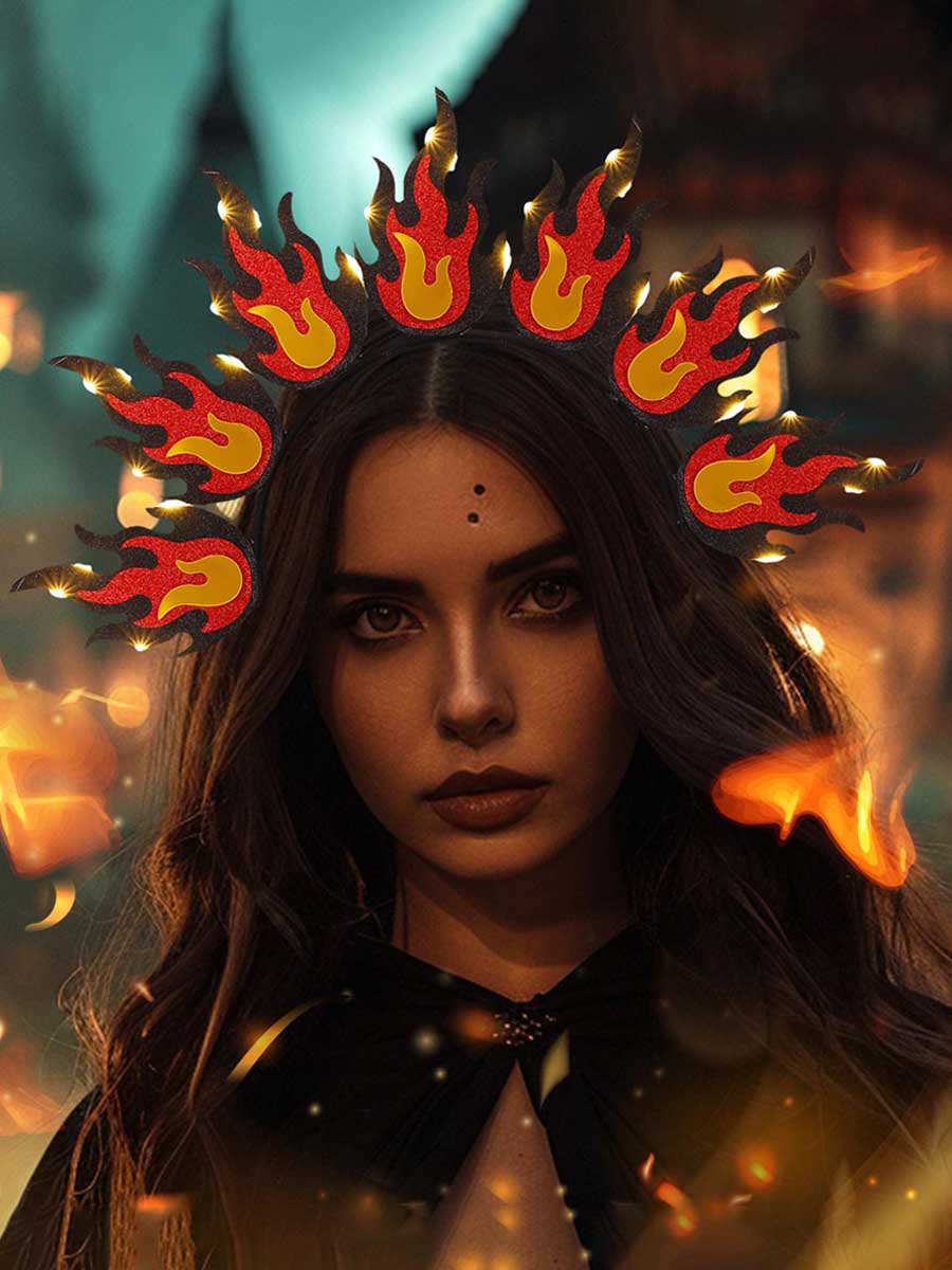 Women's LED Flame Headdress - Image 5