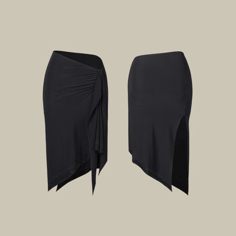Women's Black Latin Dance Srt Training Short Srt Dancewear - Image 3