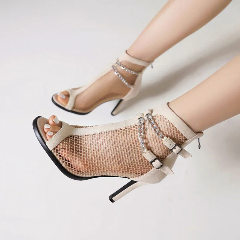 Women's 7cm/9cm Peep Toe Rubber Sole JazShoes Heels Dance Boots Salsa Dance Shoes - Image 6