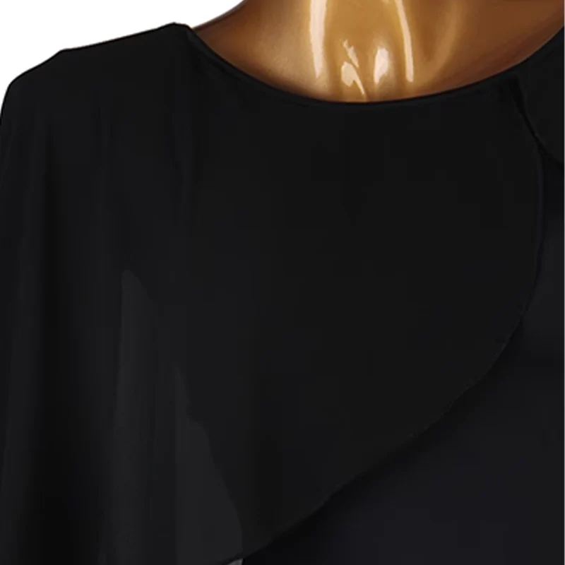 Women's V-neck Latin Dance Tops Ballroom Dance Wear - Image 3