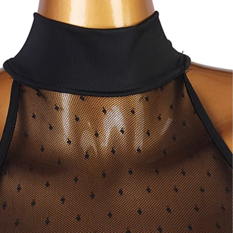 Women's Sleeveless Latin Dance Tops Ballroom Dance Wear - Image 4