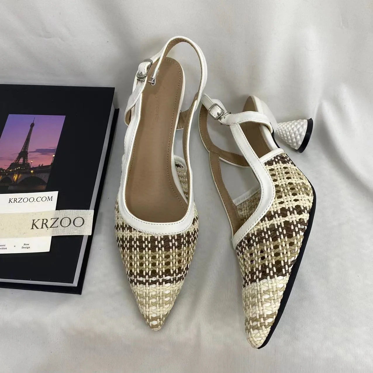 Woven Color-Block Sandals - Image 2
