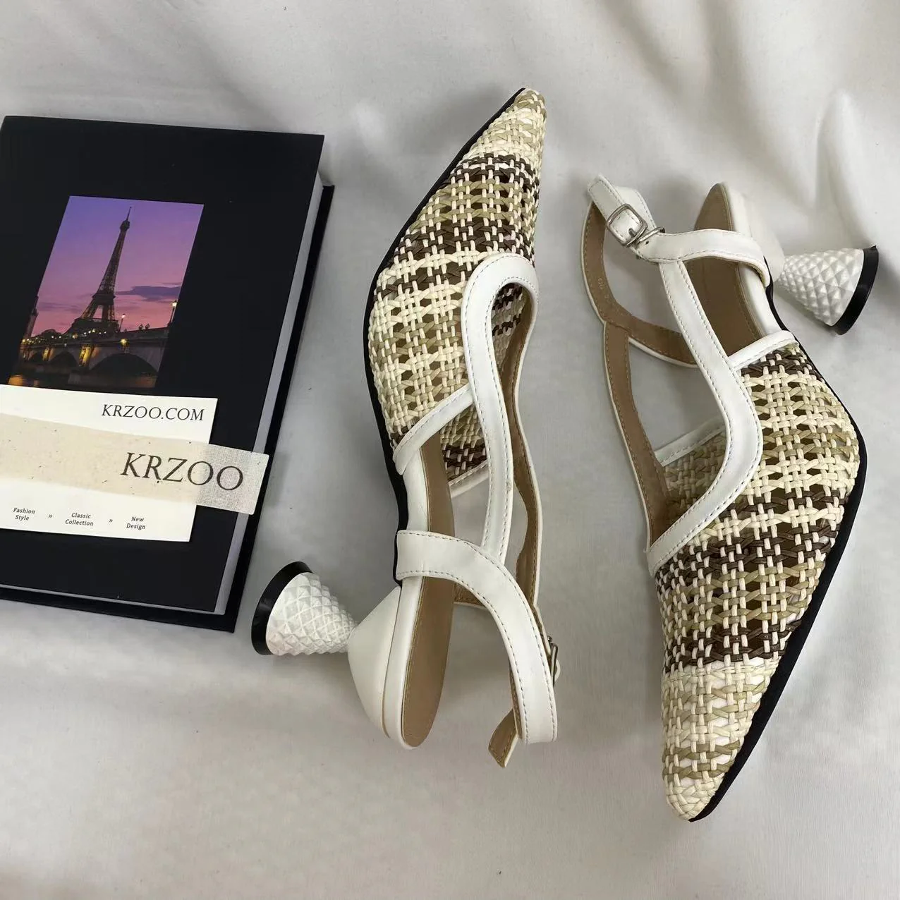 Woven Color-Block Sandals - Image 3